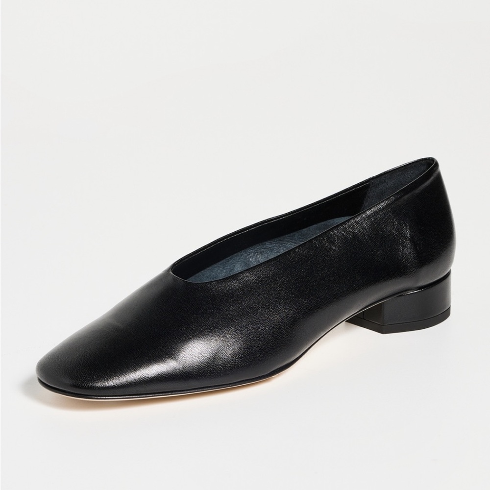 Aeyde Black Leather Delia Heels